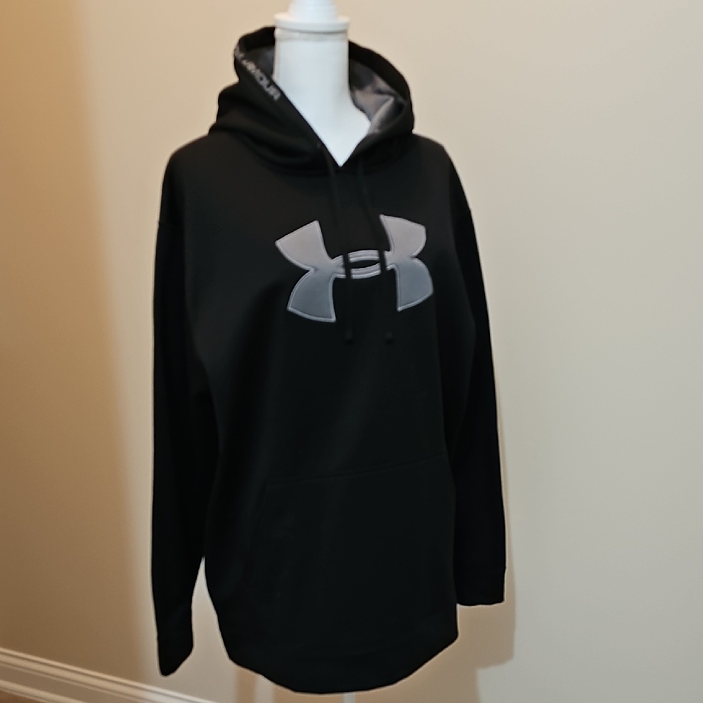 Under Armour Black Hoodie with Gray Logo